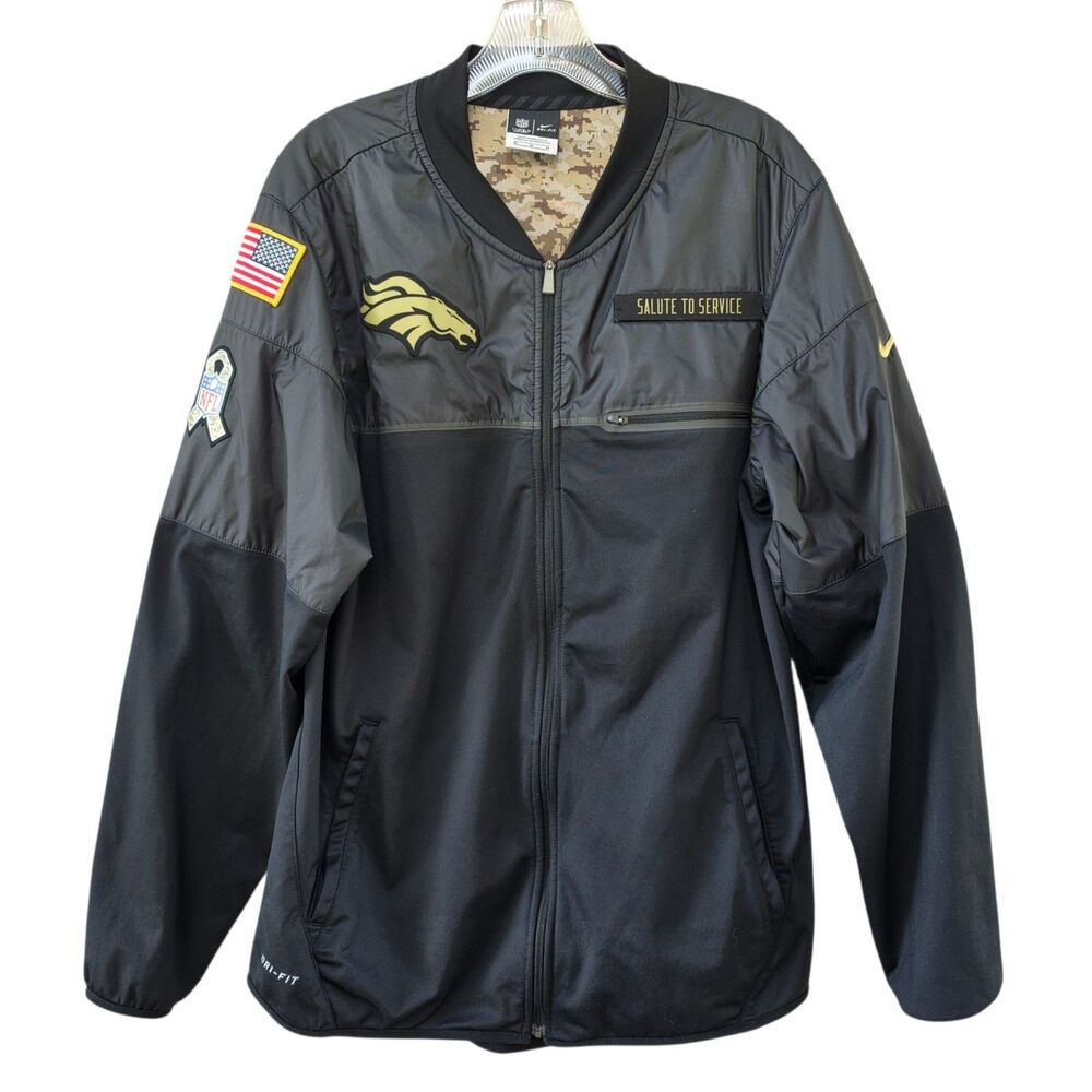Nike Denver Broncos Salute to Service Hybrid Jacket Size M NFL On Field Dri-Fit